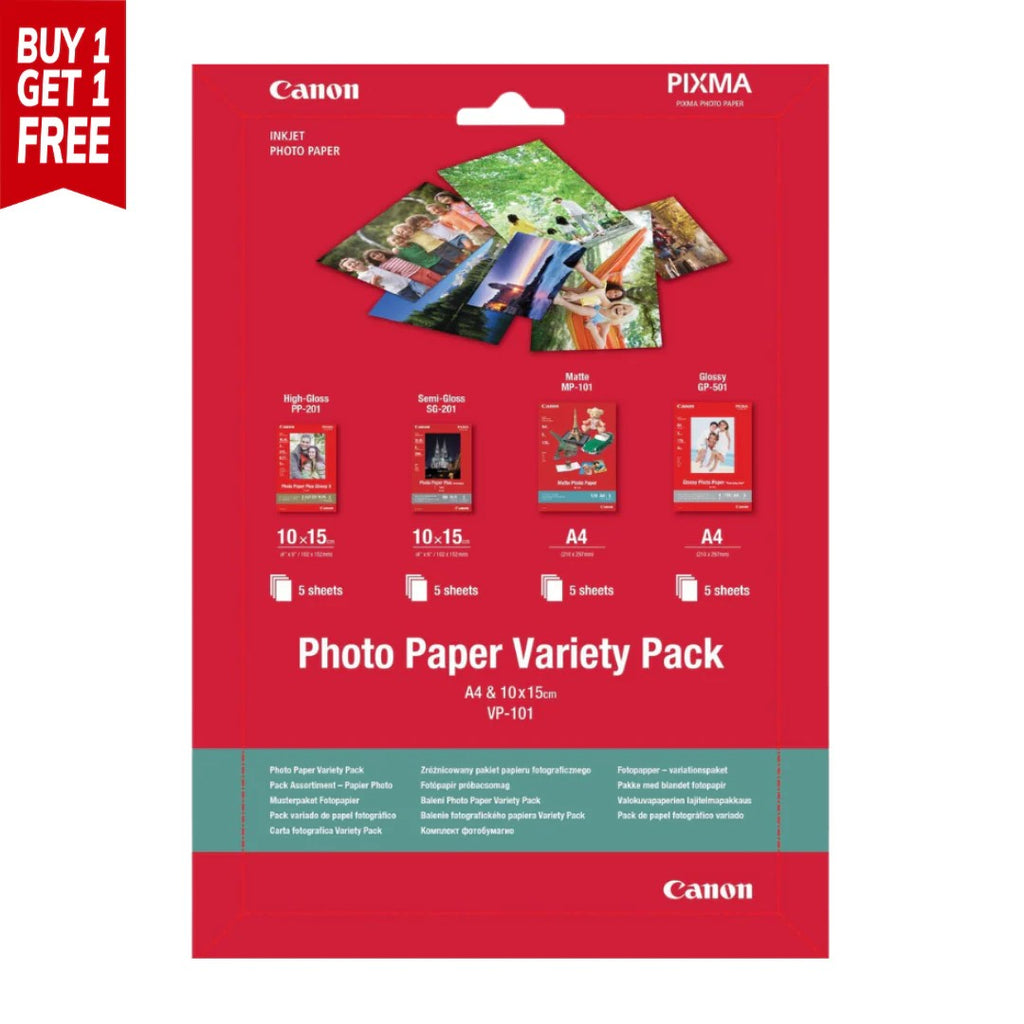 Canon VP-101 Photo Paper Variety Pack 4x6 - 20 Sheets