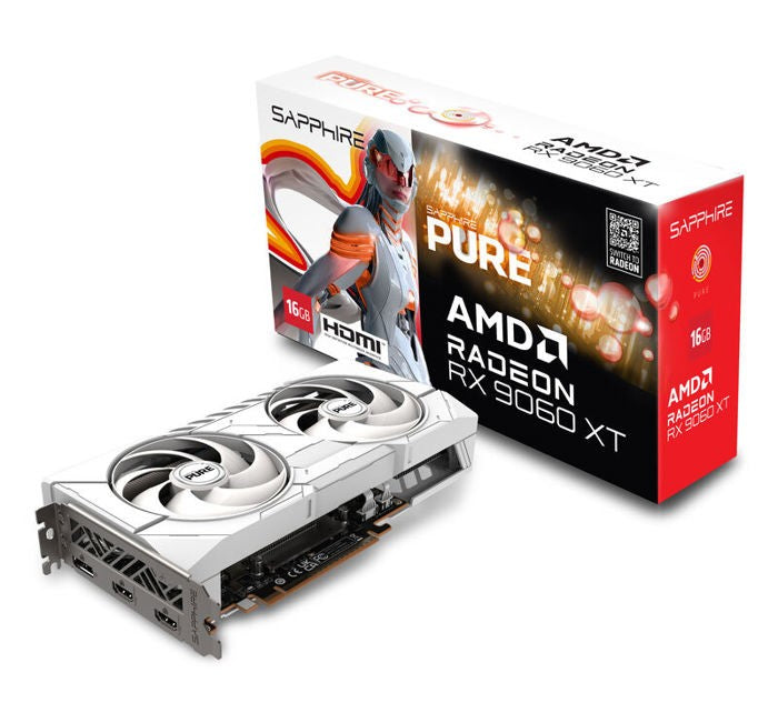 SAPPHIRE Graphic Card Radeon RX 9060 XT 16GB GDDR6 PURE GAMING OC