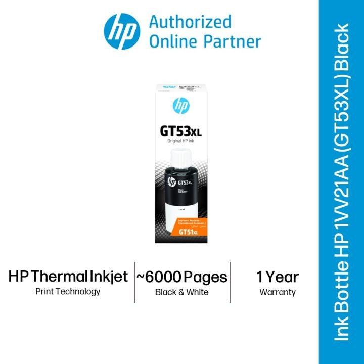 HP GT53XL 135ml Black Original Ink Bottle