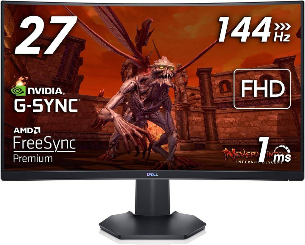 Monitor DELL 27" S2721HGFA 2xHDMI, DP, Audio, VA, 144Hz, 1ms, CURVED, G-SYNC, FreeSync, 1920x1080
