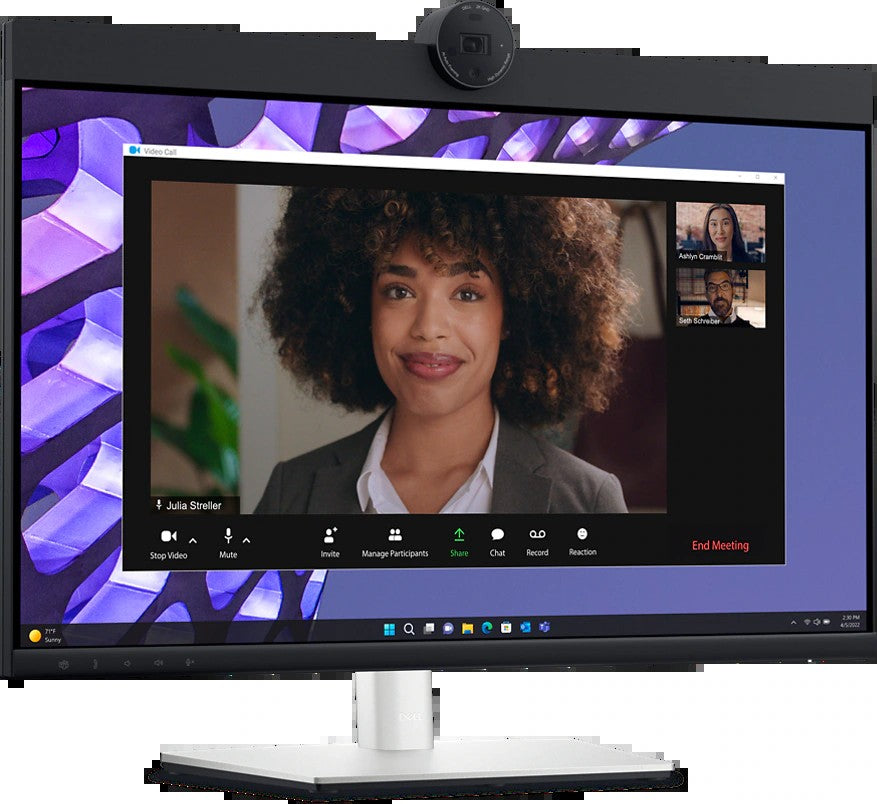 Monitor DELL 23.8" P2424HEB Video Conferencing Monitor, HDMI, DP, USB-C, RJ-45, MM, IPS, sRGB 99%, Pivot, Cam, 1920x1080, 60Hz