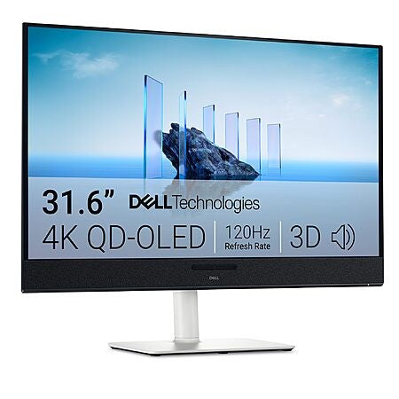 Monitor DELL 31.6" S3225QC HDMI, USB-C, MM, QD-OLED, 3840x2160, 120Hz, 0.03ms, sRGB 99%, FreeSync, HAS, HDR TrueBlack 400