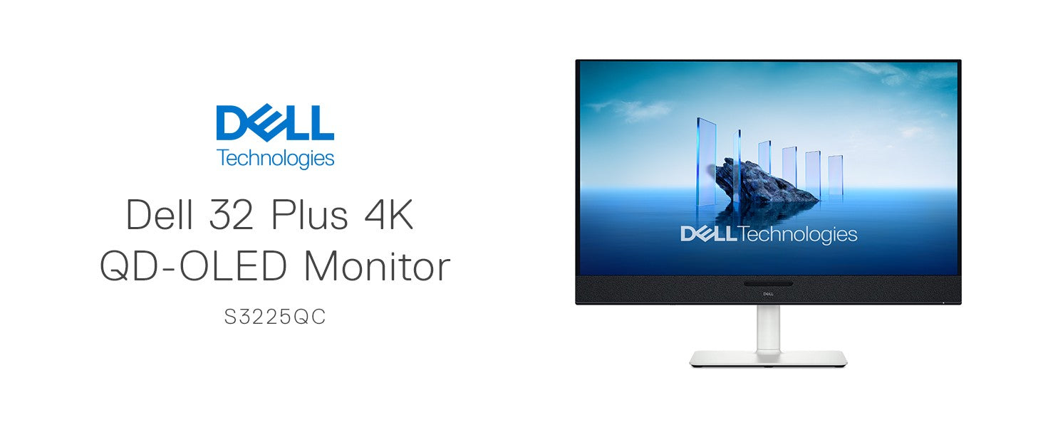 Monitor DELL 31.6" S3225QC HDMI, USB-C, MM, QD-OLED, 3840x2160, 120Hz, 0.03ms, sRGB 99%, FreeSync, HAS, HDR TrueBlack 400