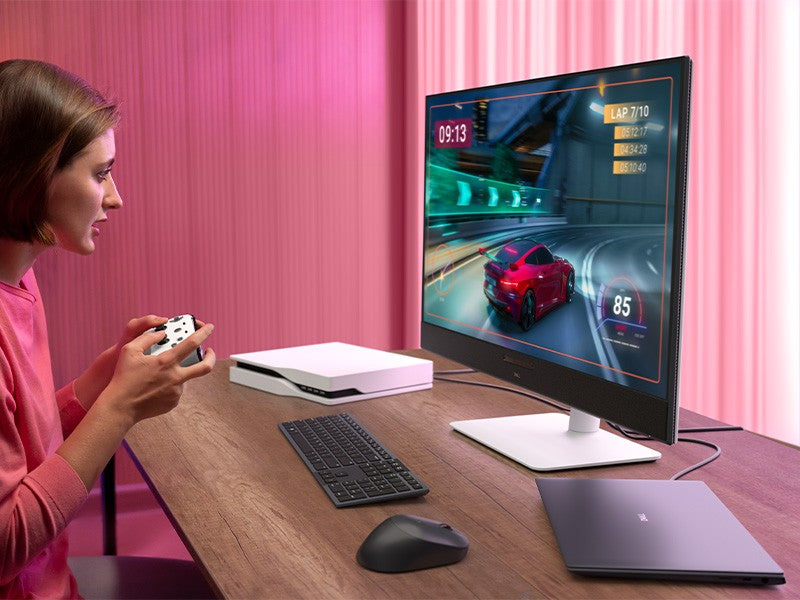 Monitor DELL 31.6" S3225QC HDMI, USB-C, MM, QD-OLED, 3840x2160, 120Hz, 0.03ms, sRGB 99%, FreeSync, HAS, HDR TrueBlack 400