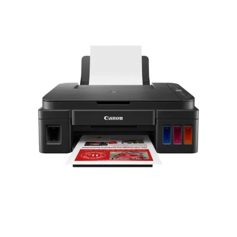Canon MFP PIXMA G3410 An efficient multi-functional printer, with high yield ink bottles, printing : Up to 4800 x 1200 dpi 2 FINE Cartridges (Black an