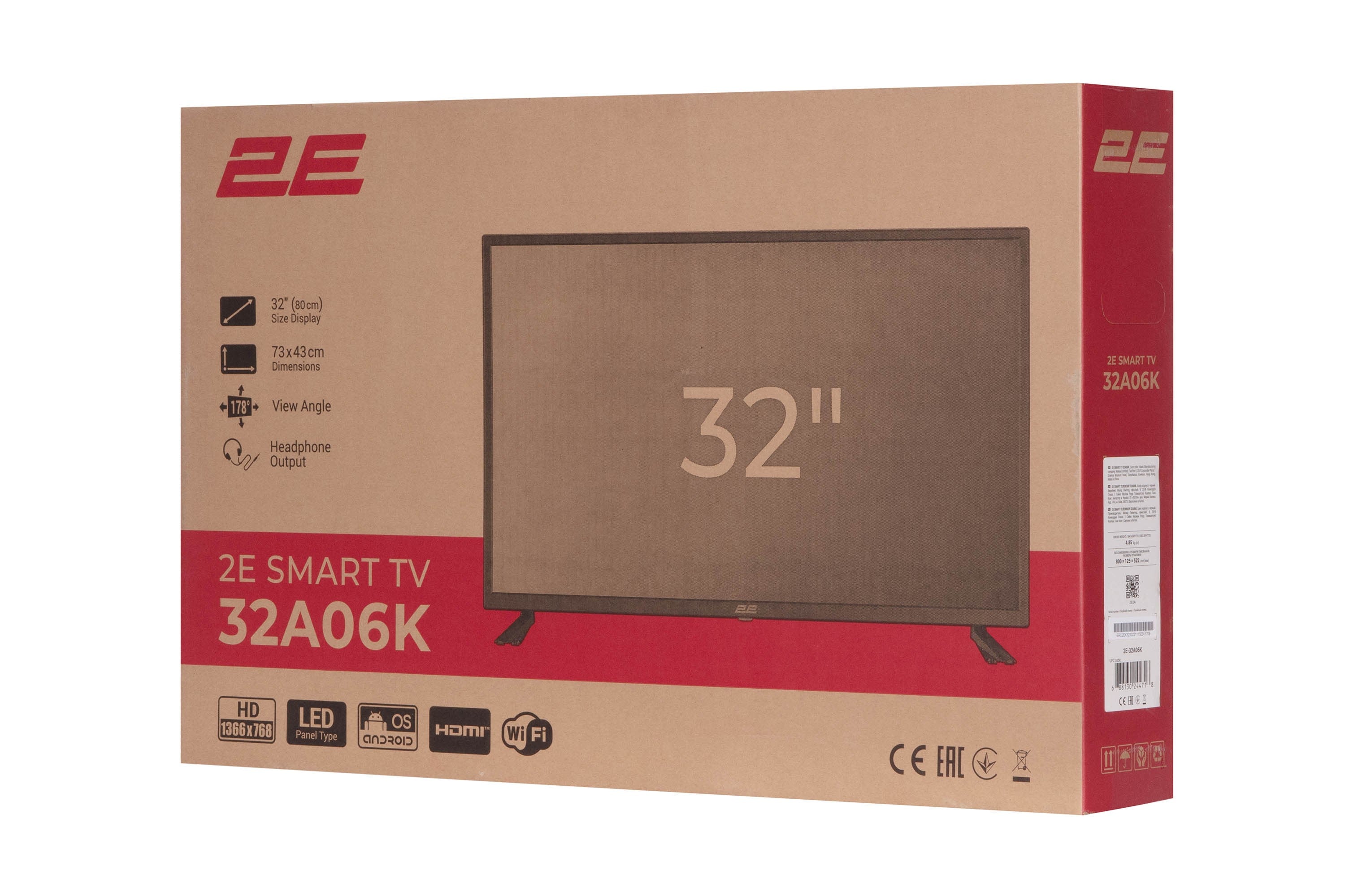 TV Set 40" 2E LED FHD 60Hz Smart Android Black
