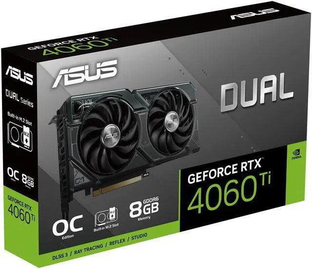 ASUS Graphic Card GeForce RTX 4060 Ti 8GB GDDR6 DUAL OC EVO DUAL-RTX4060TI-O8G-EVO
