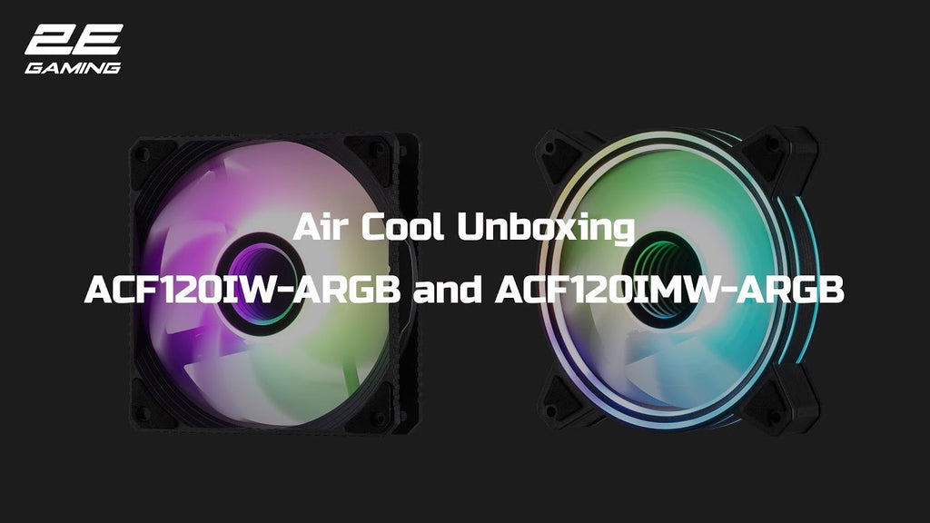 2E GAMING Case Fan Air Cool Infinity ACF120IW-ARGB, 120mm, 1200rpm, 3pin, 3pin +5VARGB, 23dBa, black