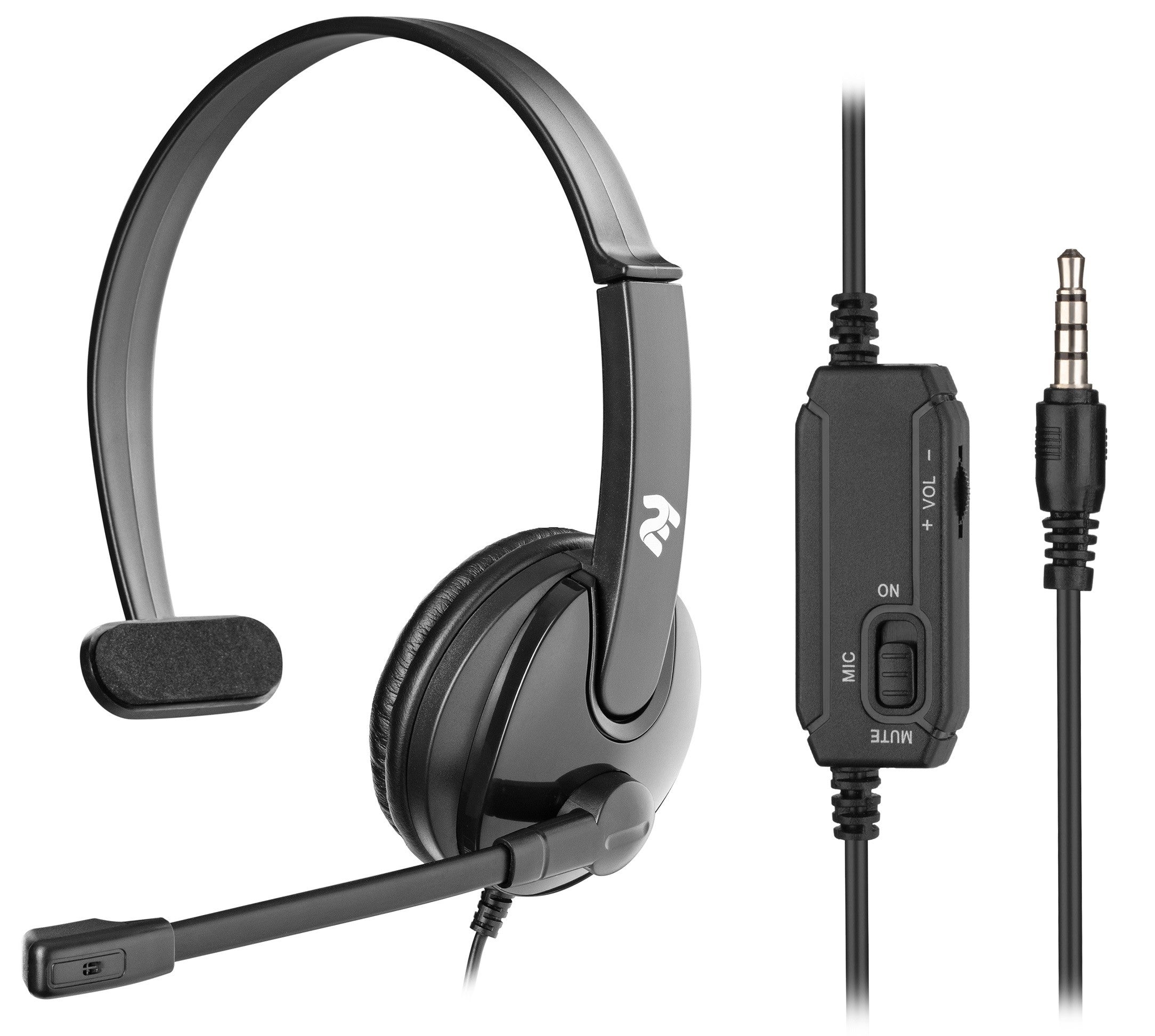 2E PC headset mono On-ear CH12 USB, omni-mic, 2m, black