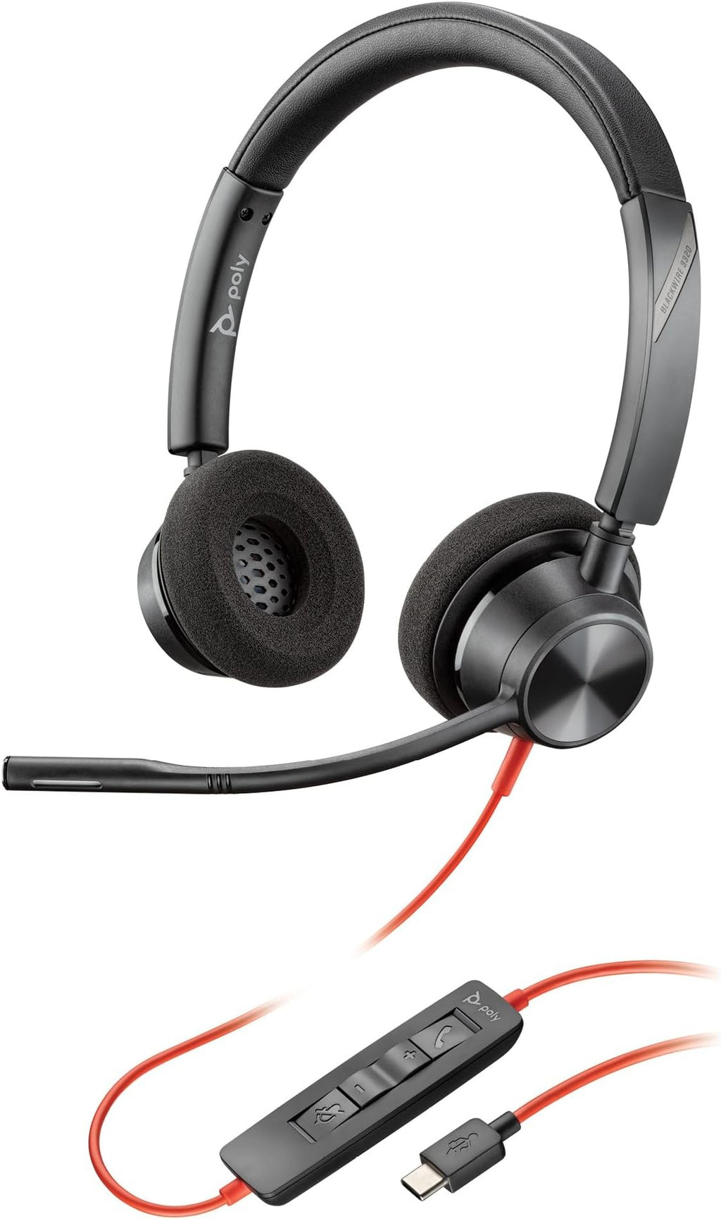 2E PC headset mono On-ear CH12 USB, omni-mic, 2m, black