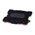 2E GAMING Laptop stand CPG-012, up to 17.3", 1xUSB-A, 1xUSB-C, LCD/semiconductor cooling pad, RGB, black