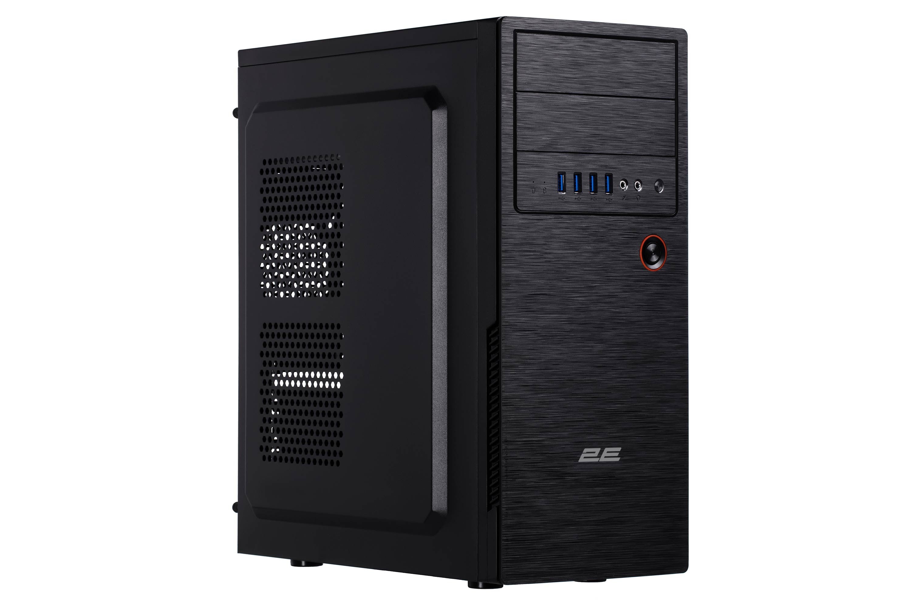 2E Computer case ALFA (E1903U-400)with PSU 2EATX400, MidT,2xUSB2.0,1xUSB3.0, steel (side panel), black