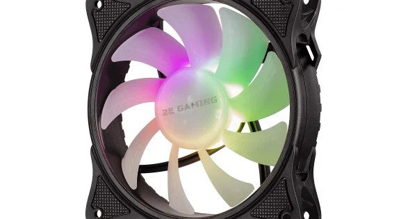 2E GAMING Case fan (F120OI-ARGB), 120mm, 3+3pin 5V Aura, white blades, black frame,outer-inner LED