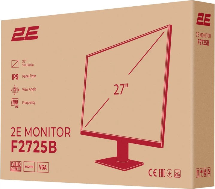 Monitor 2E 27" F2725B D-Sub, HDMI, IPS, 100Hz