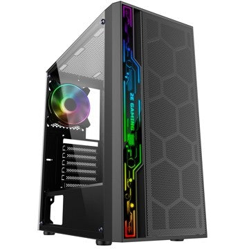 2E GAMING Computer case SPERO (G2052), MidT, 2xUSB2.0,1xUSB3.0, 1x120mm ARGB+strip,TG (side panel),without PSU,black