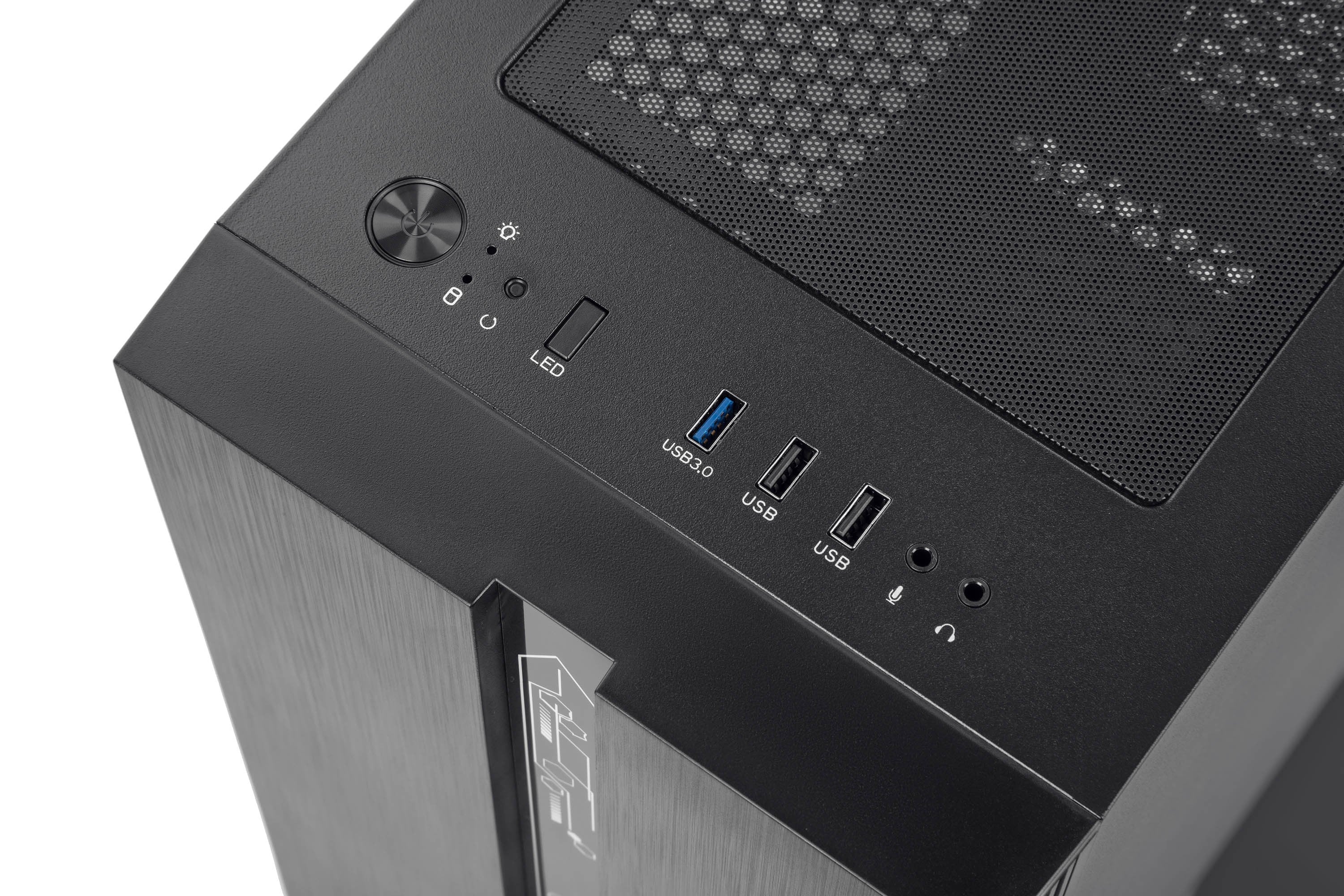 2E GAMING Computer case RUNA (G2107) MidT, 2xUSB2.0, 1xUSB3.0,1x120mm ARGB+ ARGB strip,TG (side panel),without PSU,black