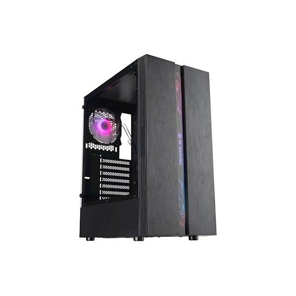 2E GAMING Computer case RUNA (G2107) MidT, 2xUSB2.0, 1xUSB3.0,1x120mm ARGB+ ARGB strip,TG (side panel),without PSU,black