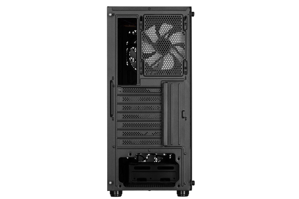 2E GAMING Computer case HEXAGON (G338) MidT,2xUSB2.0,1xUSB3.0, 1x120+3x120ARGB ,TG (side panel),without PSU,black