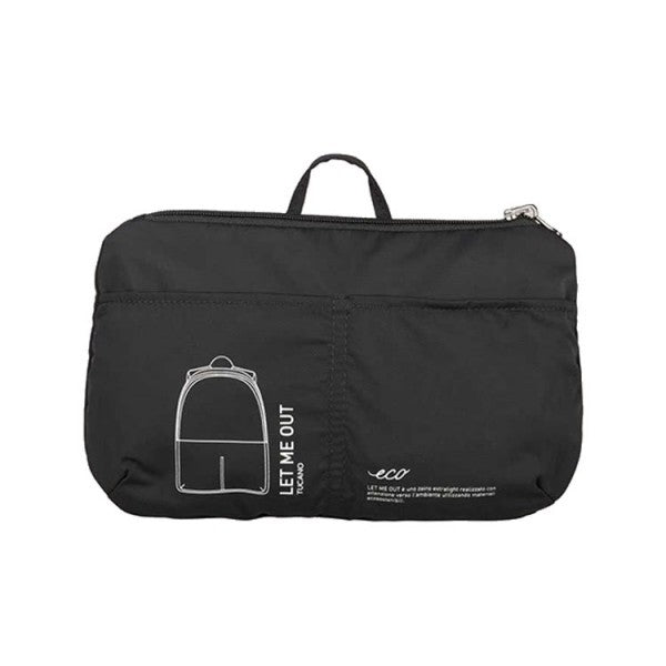 Tucano LET ME OUT SHOPPER BAG FOLDABLE, BLACK