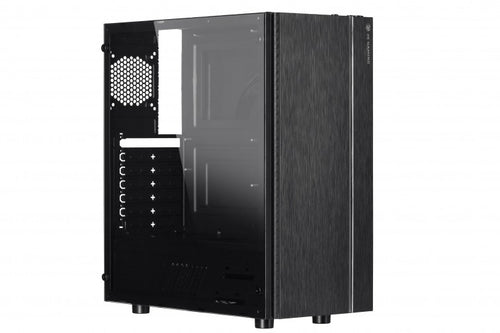 2E Gaming Computer case Fantom GK701B, without PSU, 2xUSB 3.0, 1xUSB Type-C, 4x120mm ARGB, controller with remote, TG Side/Front Panel, mATX, Black