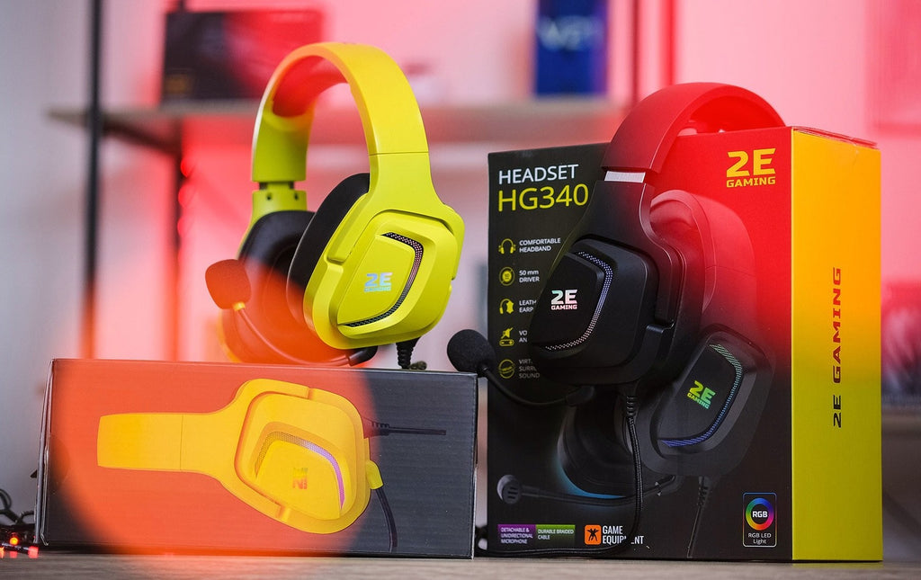 2E GAMING Headset HG340 RGB 3.5mm Yellow