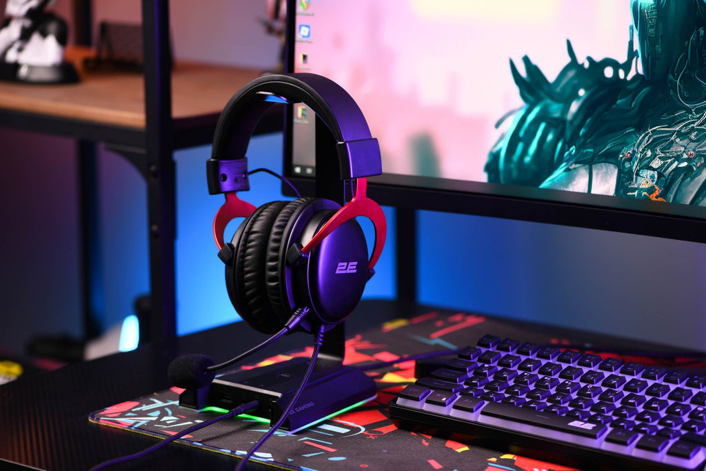 2E GAMING Headset HG355, 7.1, mini-jack/dual 3.5мм/USB-A, 1.5/1.5/0.2m, black
