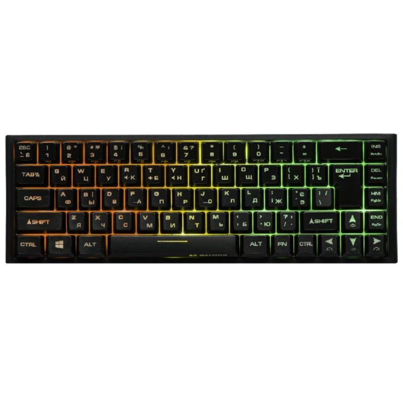2E GAMING Membrane keyboard KG360 68key, USB-A/WL, EN/UA/RU, RGB, black