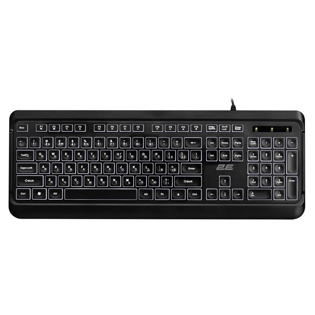 2E Keyboard membrane KS108 104key, USB-A, EN/UK, black