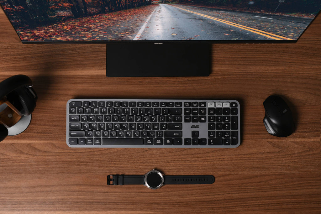 Keyboard 2E KS240 WL BT Gray