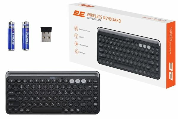 Keyboard 2E KS250 WL BT Black