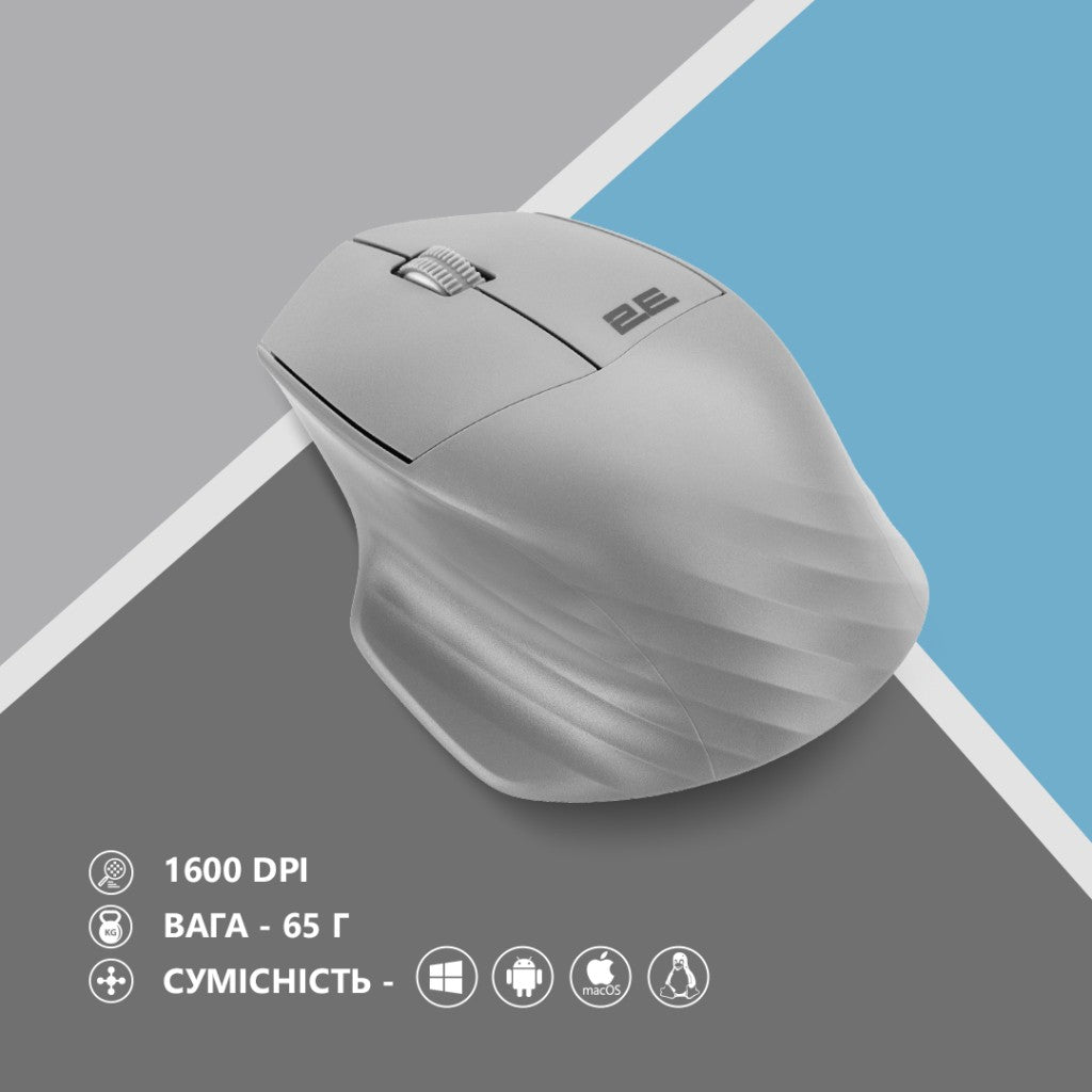 Mouse 2E MF218 Silent, WL/BT, black-grey
