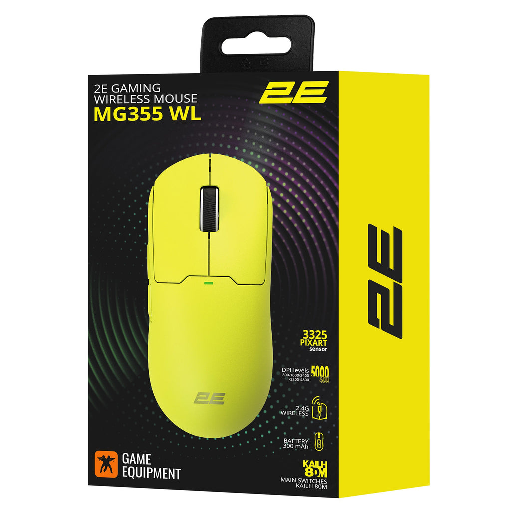 2E GAMING Mouse MG315, USB-A, yellow