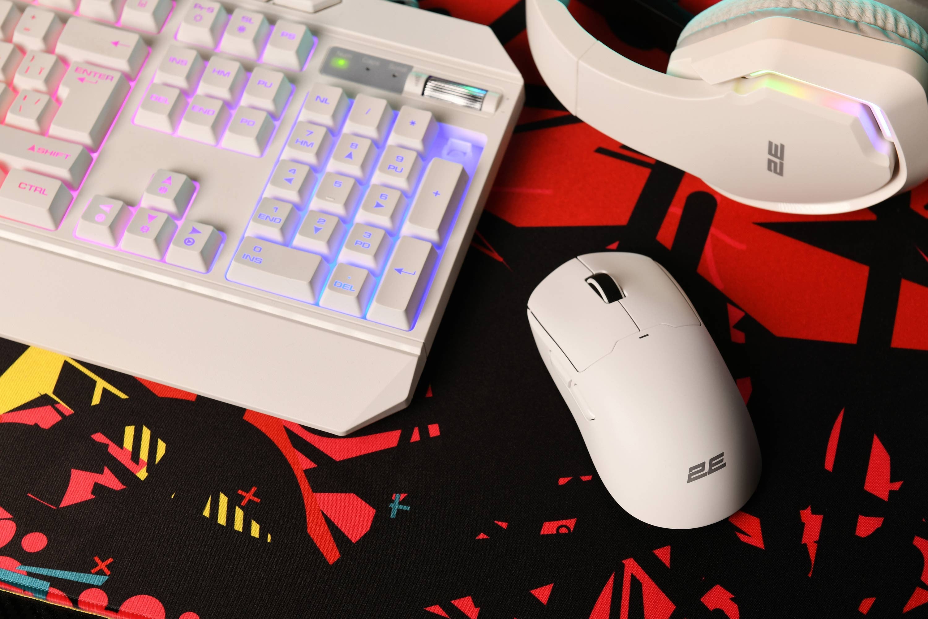 2E GAMING Mouse MG355 WL, RGB, USB-A/WL, white