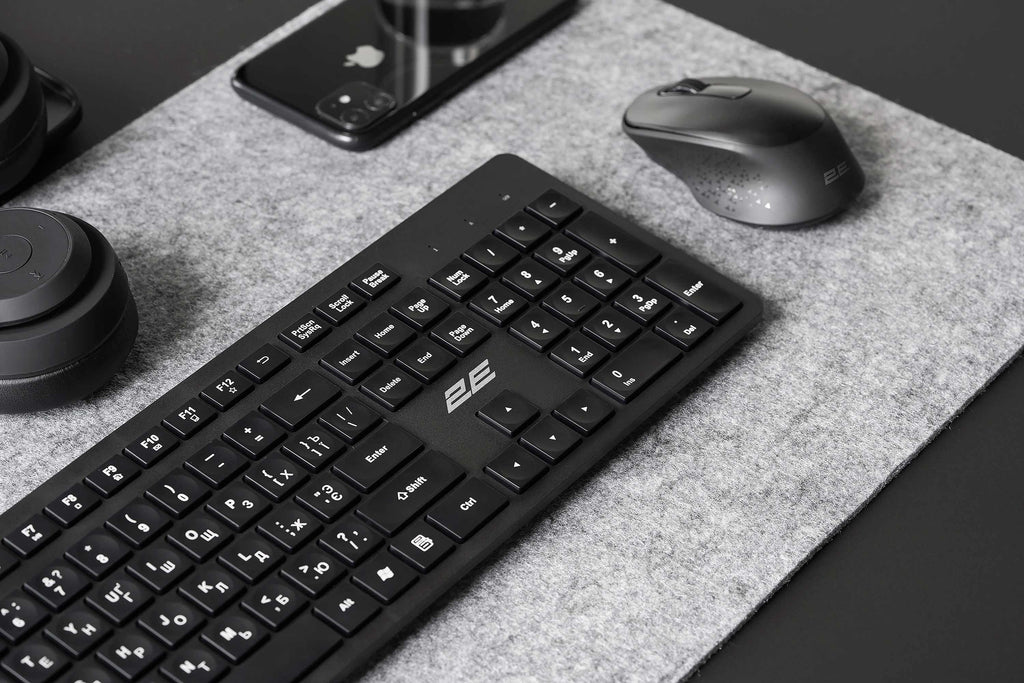2E Combo keyboard and mouse MK410 WL, EN/UK/RU, black