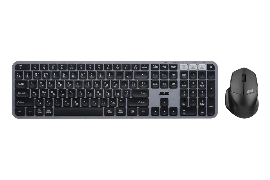 2E Combo keyboard and mouse MK430 WL/BT, EN/UK/RU, grey-black
