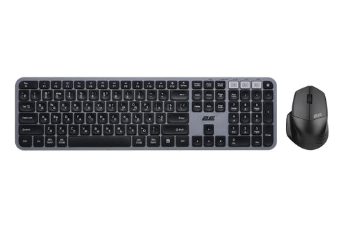 2E Combo keyboard and mouse MK430 WL/BT, EN/UK/RU, grey-black