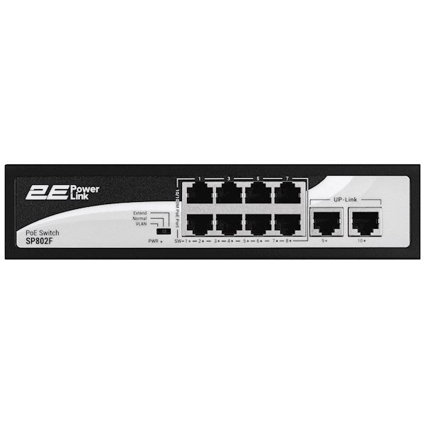 2E PowerLink Switch SP402F 6xFE (4xPoE, 2xUplink), 55W, Unmanaged
