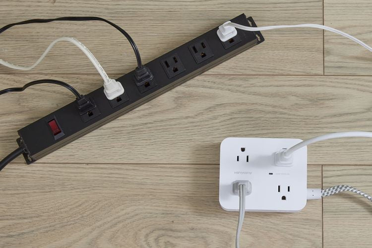 2Е Power strip with surge protector 5xType F, 3x1.5mm2, 16A, 3xUSB-A, 2m, white