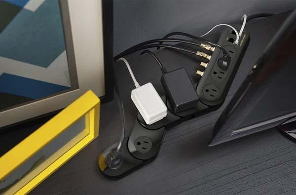 2Е Power strip with surge protector 5xType F, 3x1.5mm2, 16A, 3xUSB-A, 2m, white