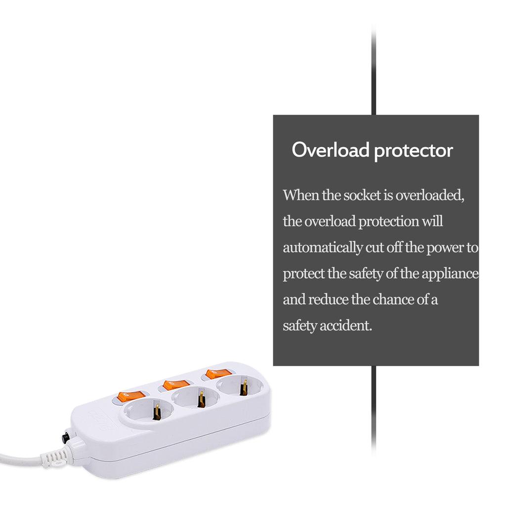 2E Power strip with surge protection, 5m, 5xTypeF, 16A, black