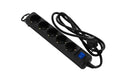 Power strip 2E 5XSchuko with switch, 3G*1.5mm2, 3m, black