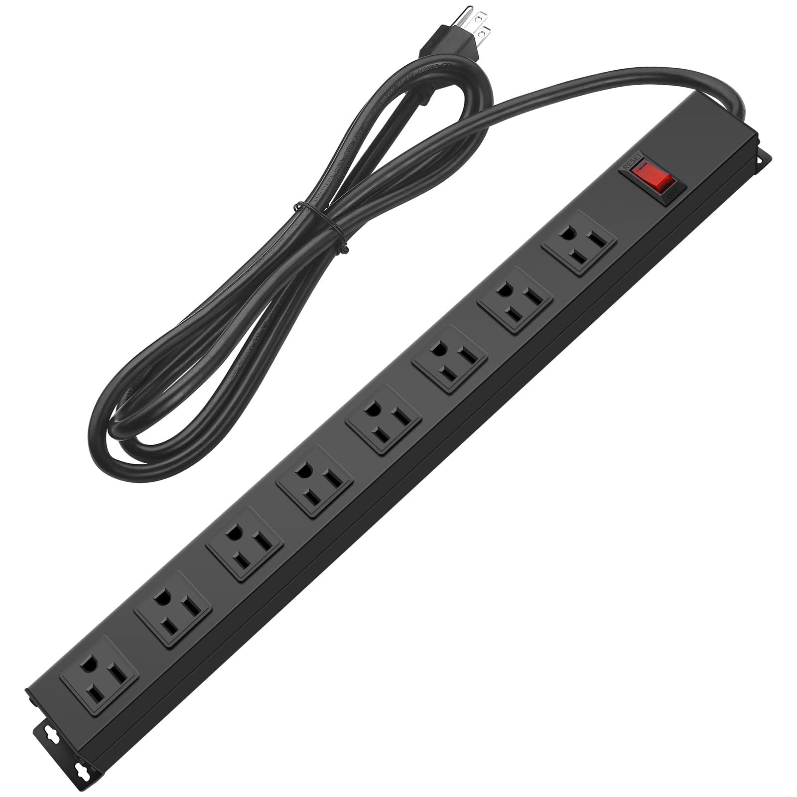 2E power strip 5XSchuko switch, 3G*0.75mm2, 5m, Black