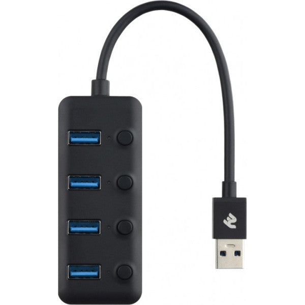 2E Adepter USB-A to 4*USB3.0 hub with switch, 0.25m
