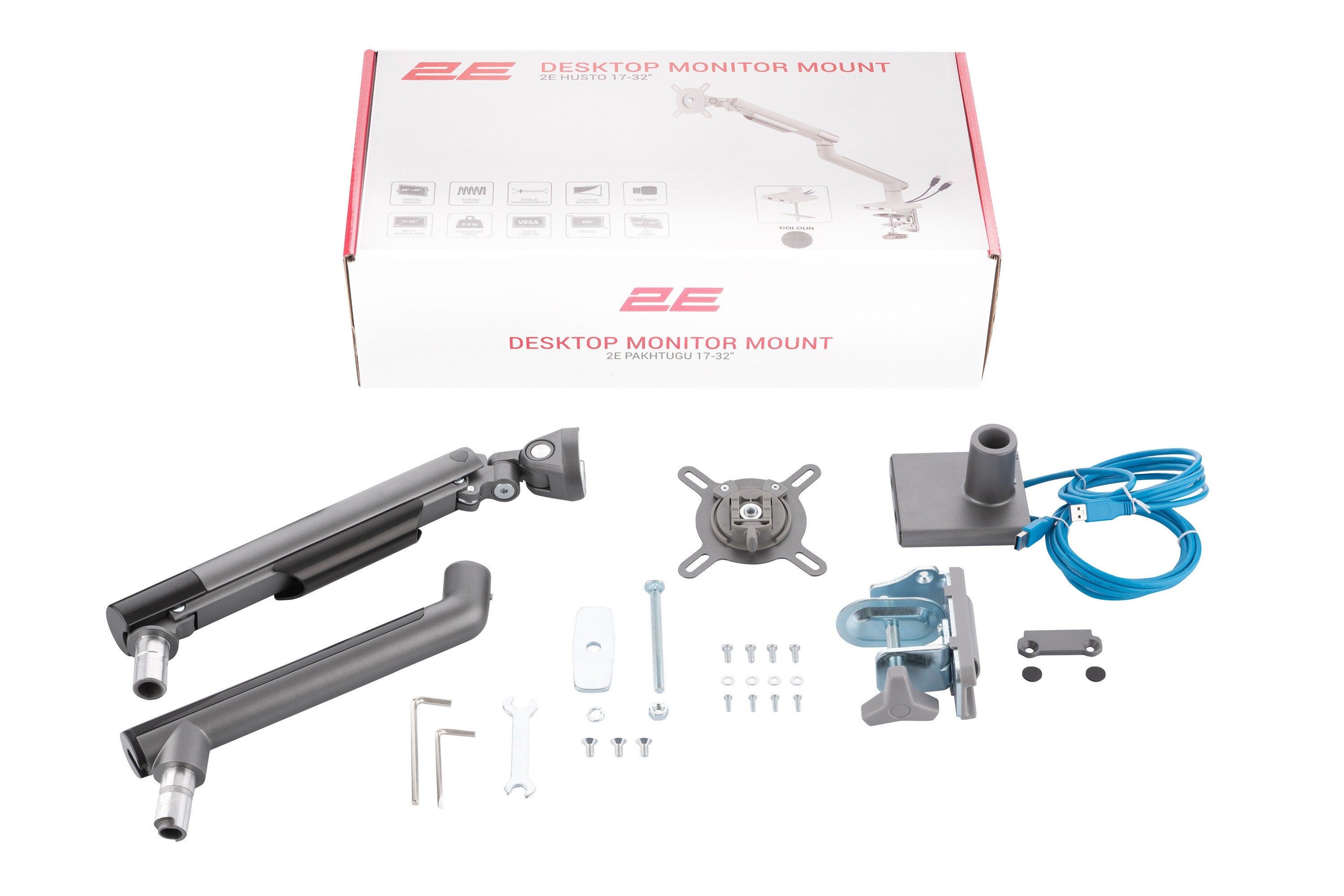Desktop double monitor mount 2E Kiy