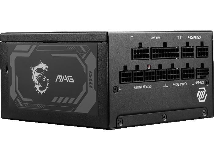MSI PSU MAG A1000GL PCIE5 90%, 80 PLUS Gold, 135mm, 1xMB 24pin, 2xCPU(4+4 pin), 4xMolex, 12xSATA, 4xPCIe 8pin(6+2), 1xPCIe GEN5 16pin, Fully Modular