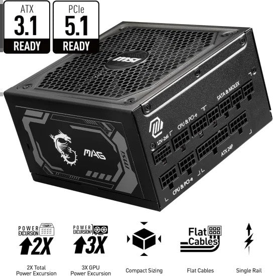 MSI PSU MAG A1000GLS PCIE5