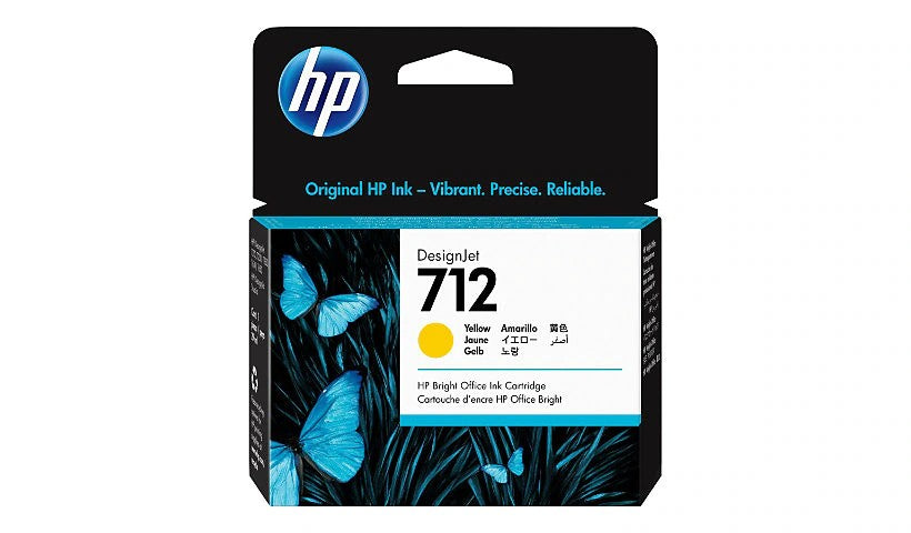 3ED69A HP 712 29ml Yellow Ink Cartridge
