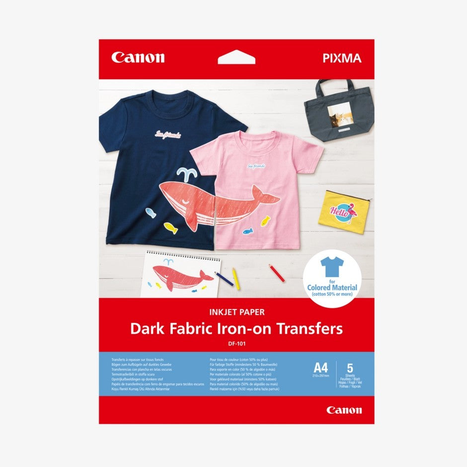 CANON DARK FABRIC IRON-ON TRANSFERS A4