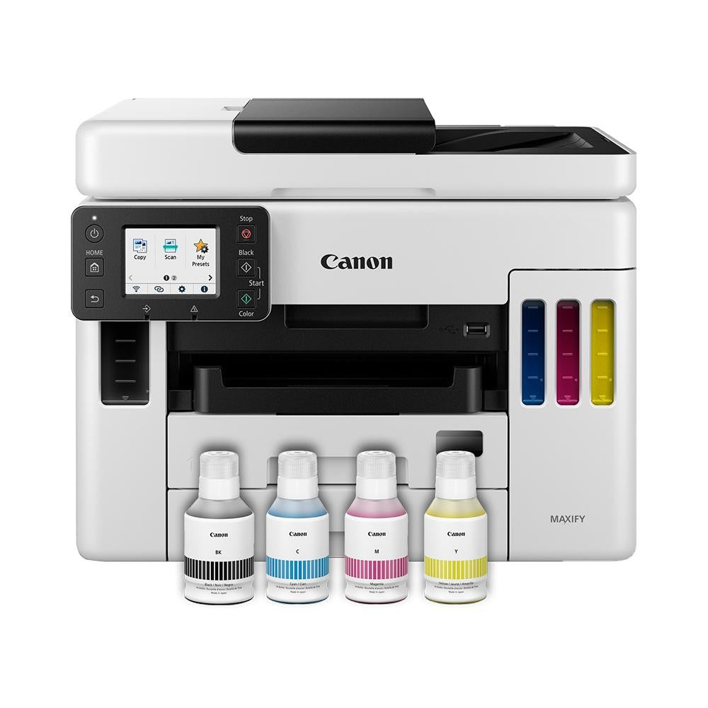Canon MFP MAXIFY GX7040, A4 24/15.5 ipm / 600x1200dpi, Duplex,ADF, Wi-Fi, Ethernet, USB, 45K p/m (GI-46) ) (Black: 6,000 pages (Economy mode 9,000 pag