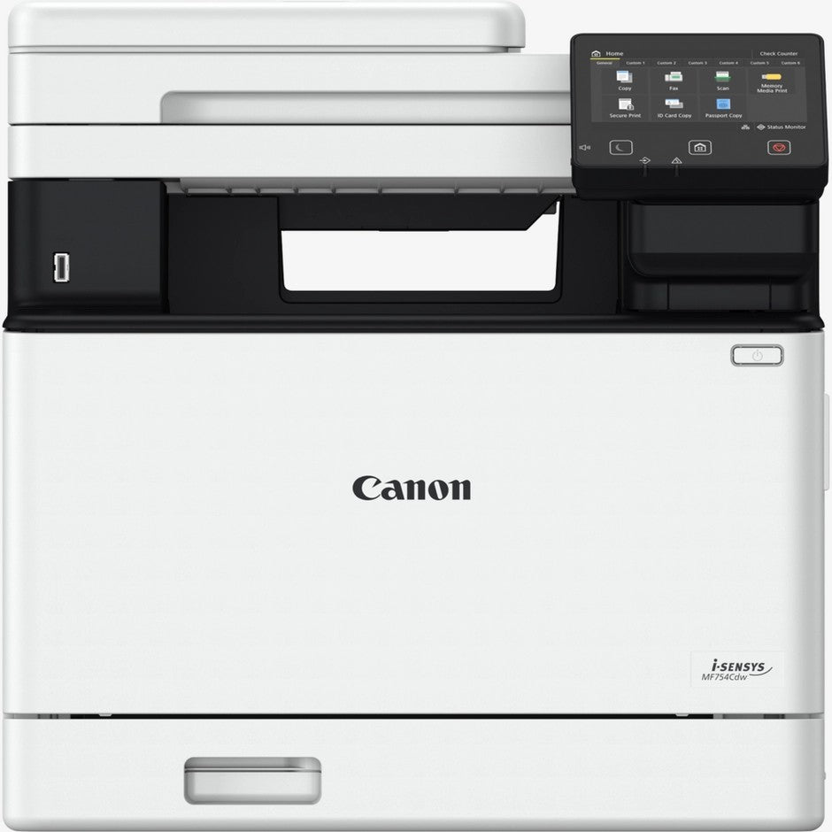 Canon Colour Laser All-In-One MFP I-S MF752Cdw / Single sided: Up to 33ppm (A4) /Double sided (A4): Up to 29 ipm / 2-sided ADF / Duplex/ WIFI /Lan / 2